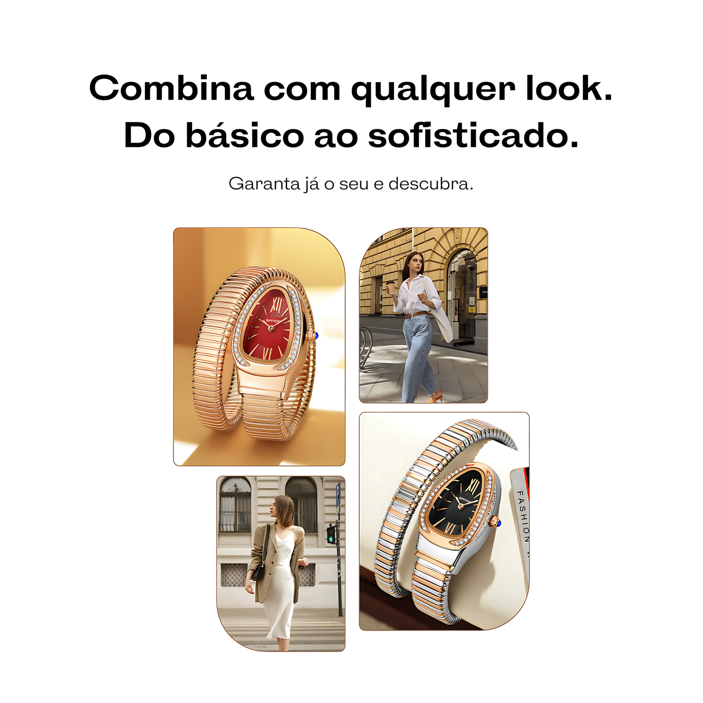 Relógio Serpente Avelle - Estilo e Durabilidade (BATOM PREMIUM INCLUSO)