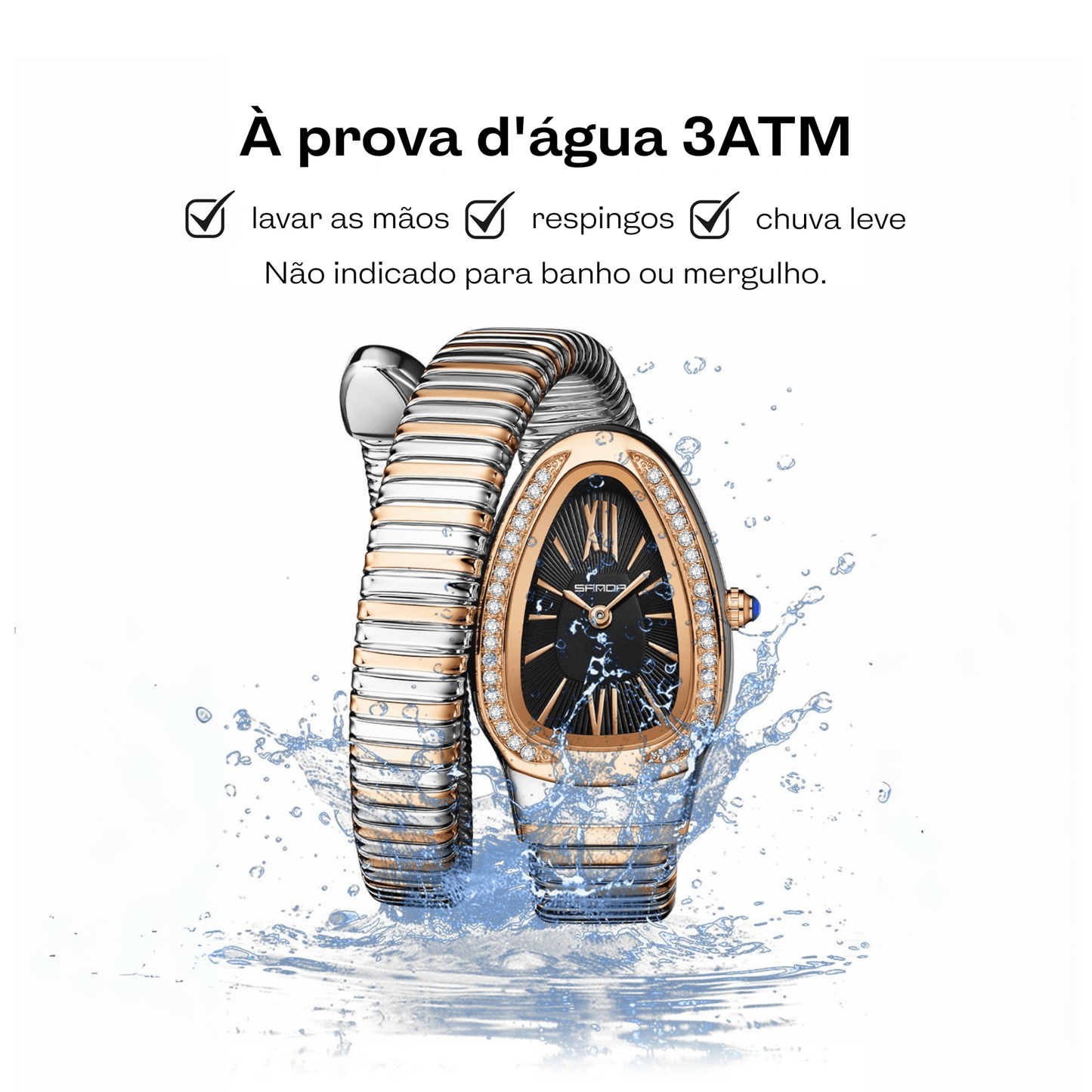 Relógio Serpente Avelle – Elegância Atemporal