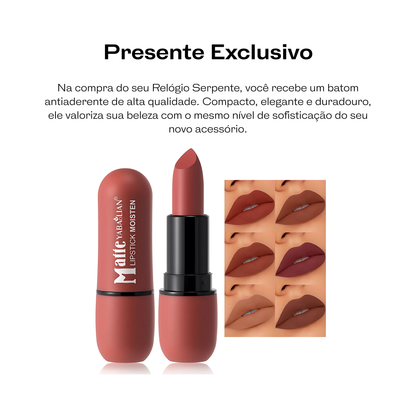 Relógio Serpente Avelle - Estilo e Durabilidade (BATOM PREMIUM INCLUSO)