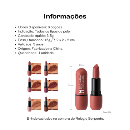 Relógio Serpente Avelle - Estilo e Durabilidade (BATOM PREMIUM INCLUSO)