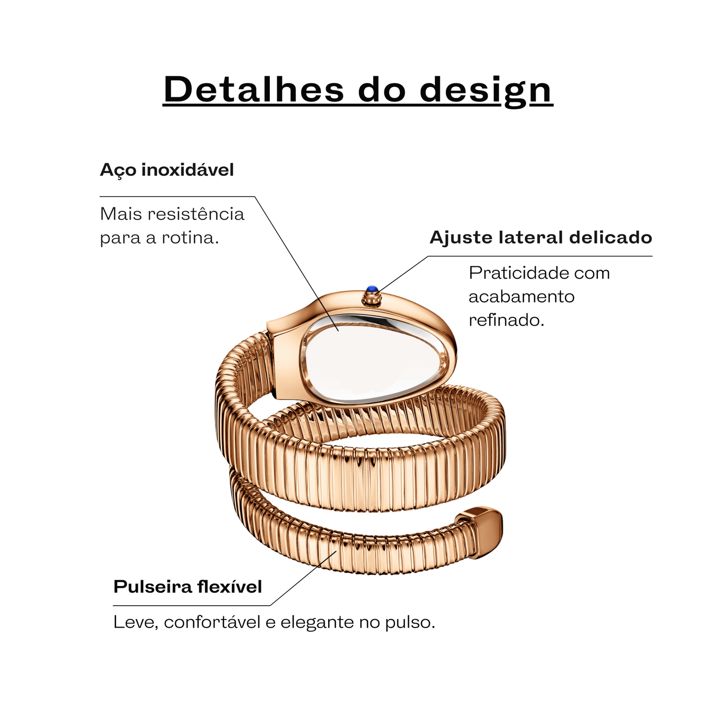 Relógio Serpente Avelle – Elegância Atemporal